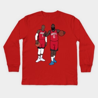 Russell Westbrook x James Harden Houston Rockets Tshirt Kids Long Sleeve T-Shirt
